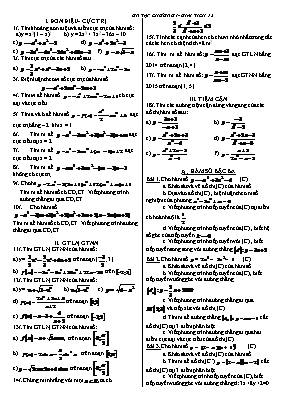 Ôn tập chương I - Giải tích 12